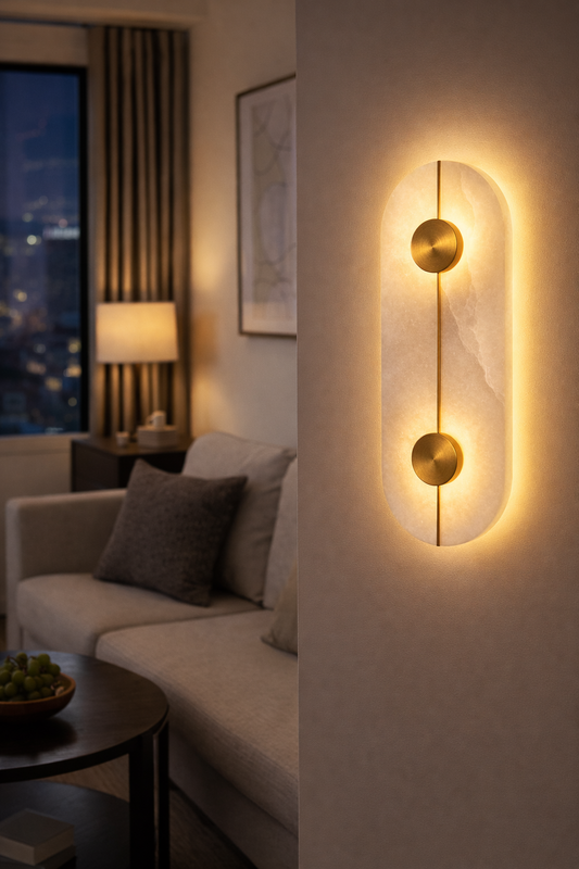 Auriiel Elips Mermer Aplik