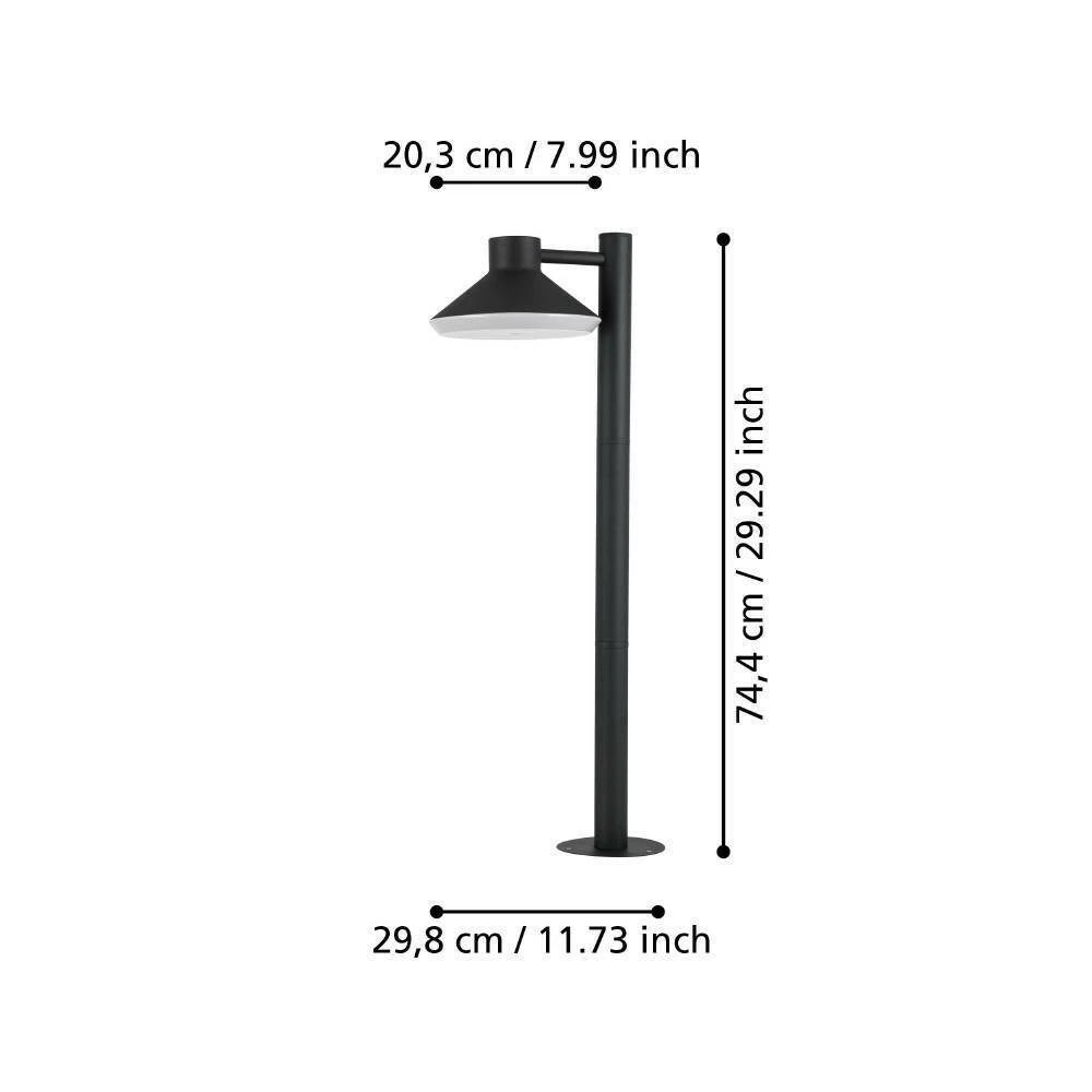 NINNARELLA 74,5 Cm Yüksekliğinde Çelik Dış Mekan Bahçe Aydınlatması Direk Ip44