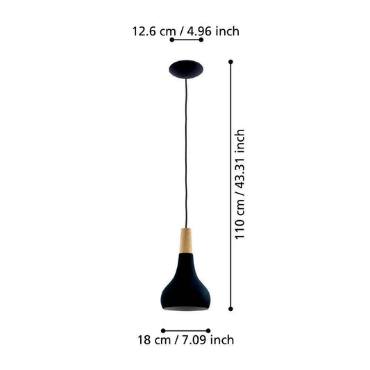 Sabinar 18 Cm Siyah Sarkıt