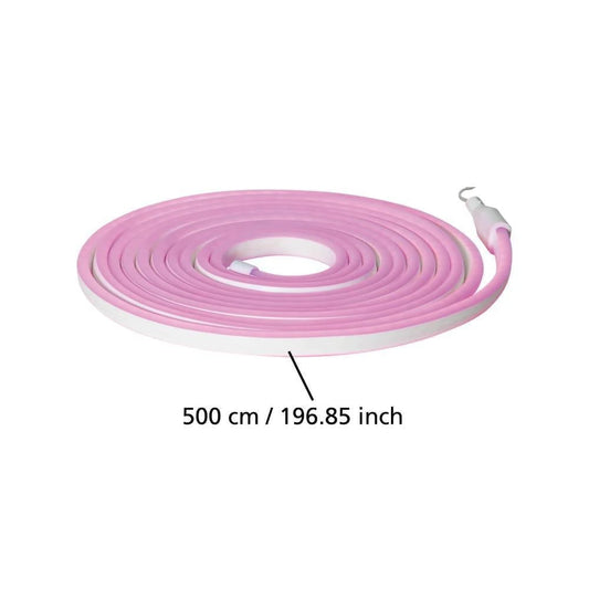 FLATNEONLED 500 Cm Uzunluğunda Dış Mekan Bahçe Aydınlatması Ağaç Pembe Led Şerit Ip44
