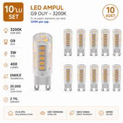 G-9 3 Watt 3200 K LED AMPUL / 10'lu Set