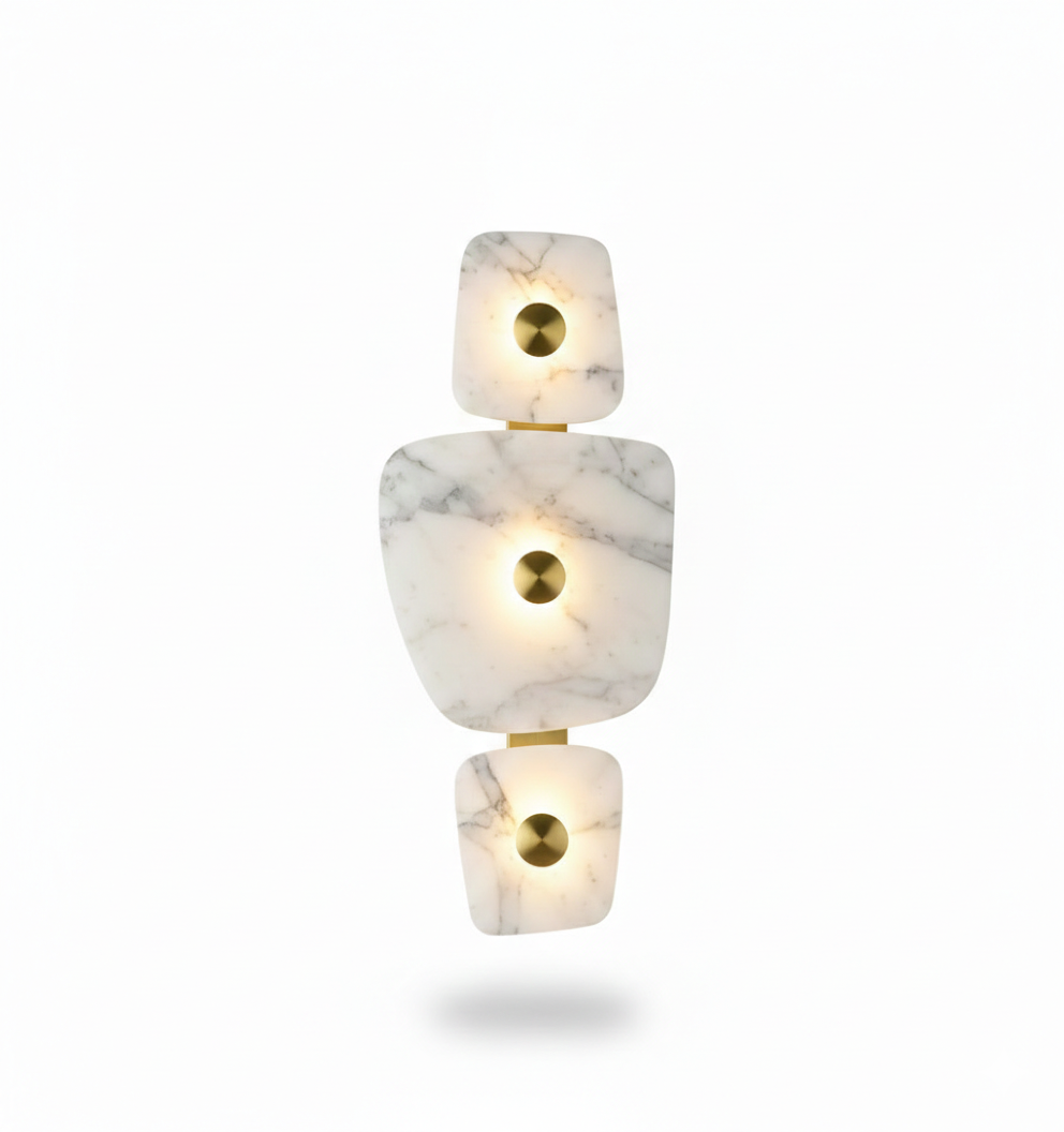 Marbella 3'lü Mermer Aplik