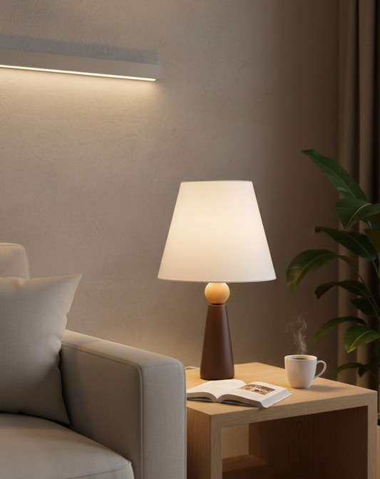 Minoa Masa Lambası-Kahverengi