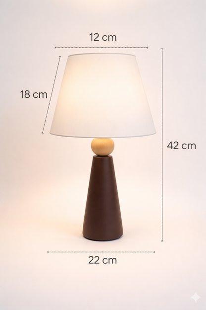 Minoa Masa Lambası-Kahverengi