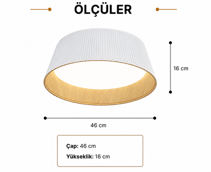 Liano Plafonyer Renk:Beyaz-Ahşap