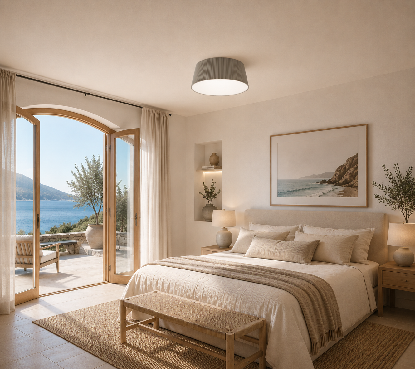 Liano Plafonyer Renk:Gri-Beyaz
