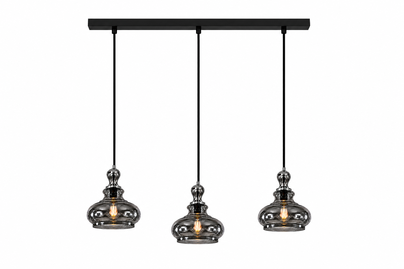 Merion Füme Cam Sarkıt 3'lü Set
