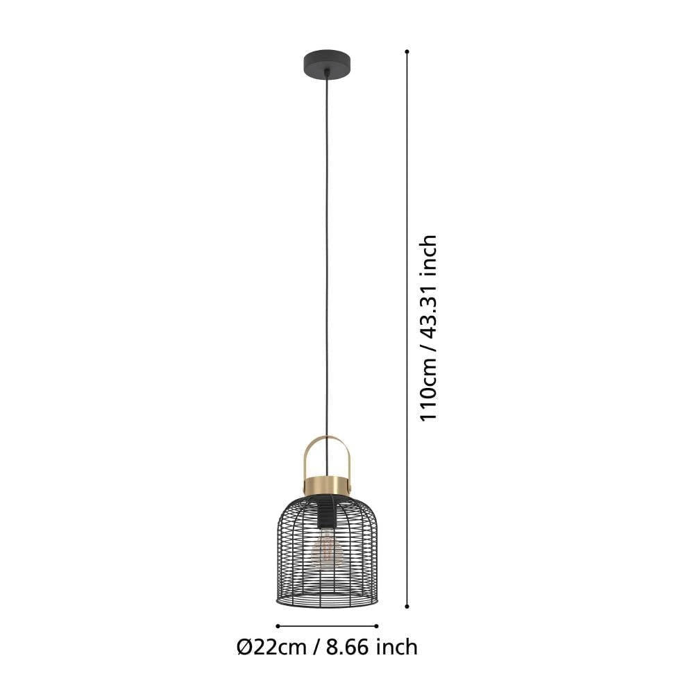 Roundham 22 Cm Fırçalanmış Pirinç Sarkıt