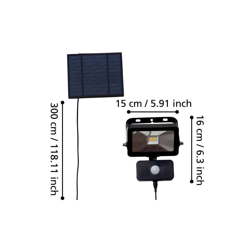 VILLAGRAPPA Güneş Enerjili Duvar Aplik Sensörlü Bahçe Aydınlatması Solar Aydınlatma Ip44