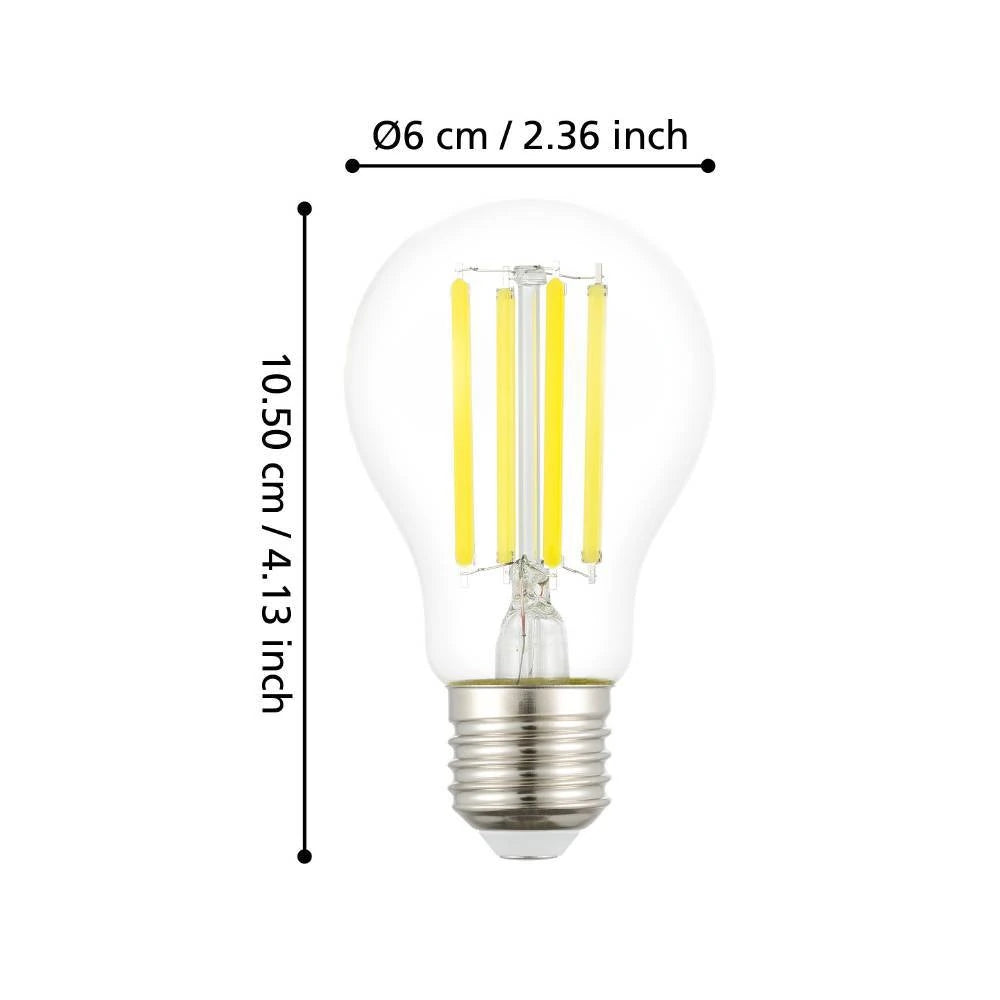 E27-Led-A60 Ampul 1X7W Şeffaf 3000K 1521 Lümen
