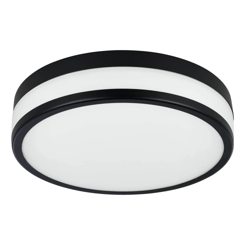 LED PALERMO 30 Cm Çapında Çelik Siyah Duvar Tavan Armatürü Ip44