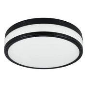 LED PALERMO 30 Cm Çapında Çelik Siyah Duvar Tavan Armatürü Ip44