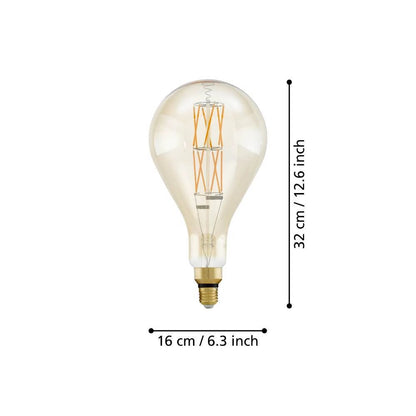 E27-Led-Ps160 Ampul 1X8W Amber 2100K 806 Lümen Dim Edilebilir