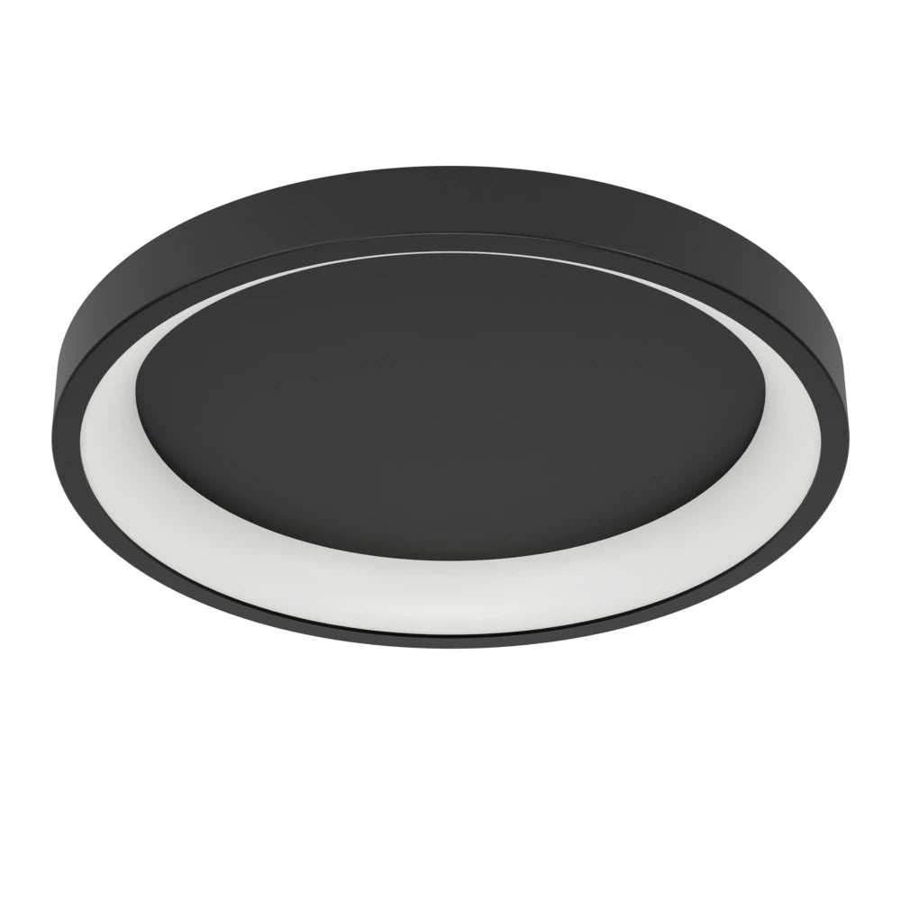 LORETELLO-Z 35 Cm Çapında Siyah Çelik Tavan Armatürü
