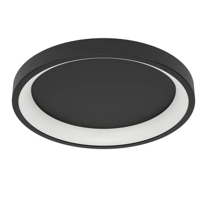 LORETELLO-Z 35 Cm Çapında Siyah Çelik Tavan Armatürü