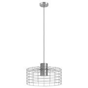 MILLIGAN 48 Cm Çapında Çelik Galvanizli, Beyaz Sarkıt Avize
