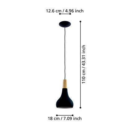 Sabinar 18 Cm  Siyah Sarkıt