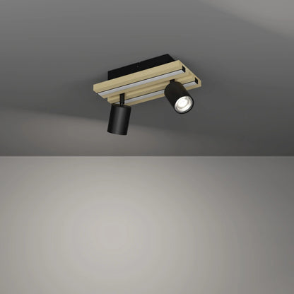 Gestiara Çift Başlıklı Ahşap Sıva Üstü Spot