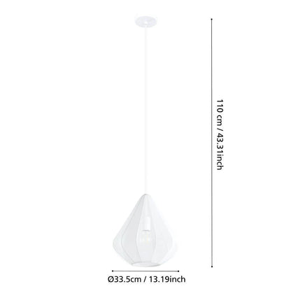 Dolwen 33,5 Cm Çapında Beyaz Sarkıt