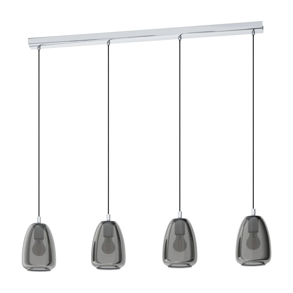 ALOBRASE 110 Cm Yüksekliğinde Çelik Krom Sarkıt Avize