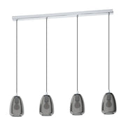 ALOBRASE 110 Cm Yüksekliğinde Çelik Krom Sarkıt Avize