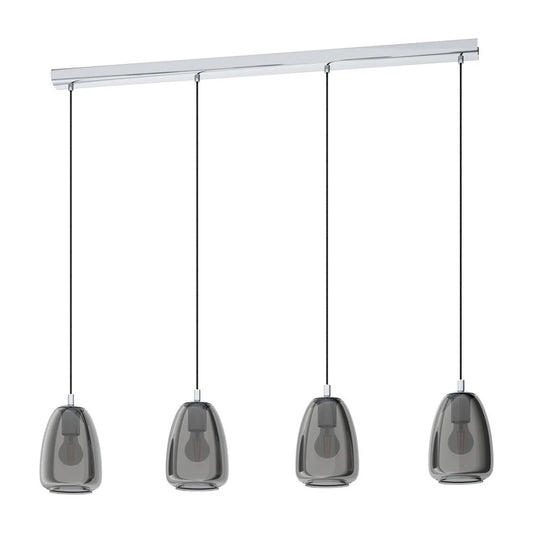 ALOBRASE 110 Cm Yüksekliğinde Çelik Krom Sarkıt Avize