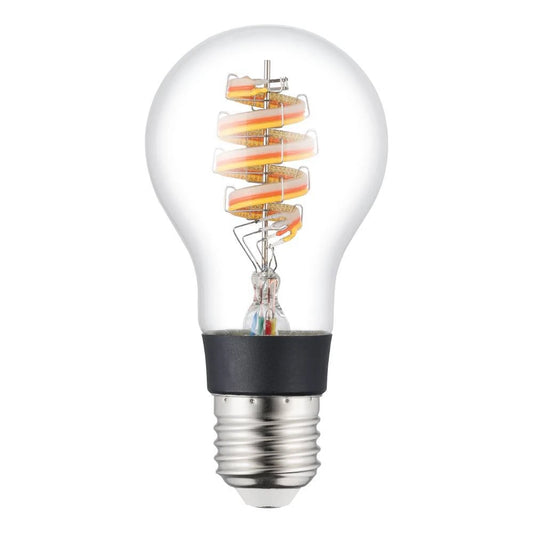 E27-Led-A60 Ampul 1X4,9W Şeffaf 3000K 320 Lümen Dim Edilebilir RGB