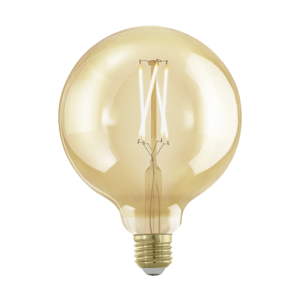E27-Led-G125 Ampul 1X4W Amber 1700K 300 Lümen Dim Edilebilir
