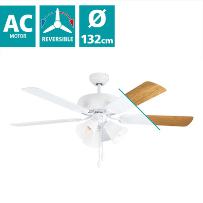 LAS PALMAS 132 Cm Çapında Çelik Tavan Vantilatörü Çekme İpli Ac Motor