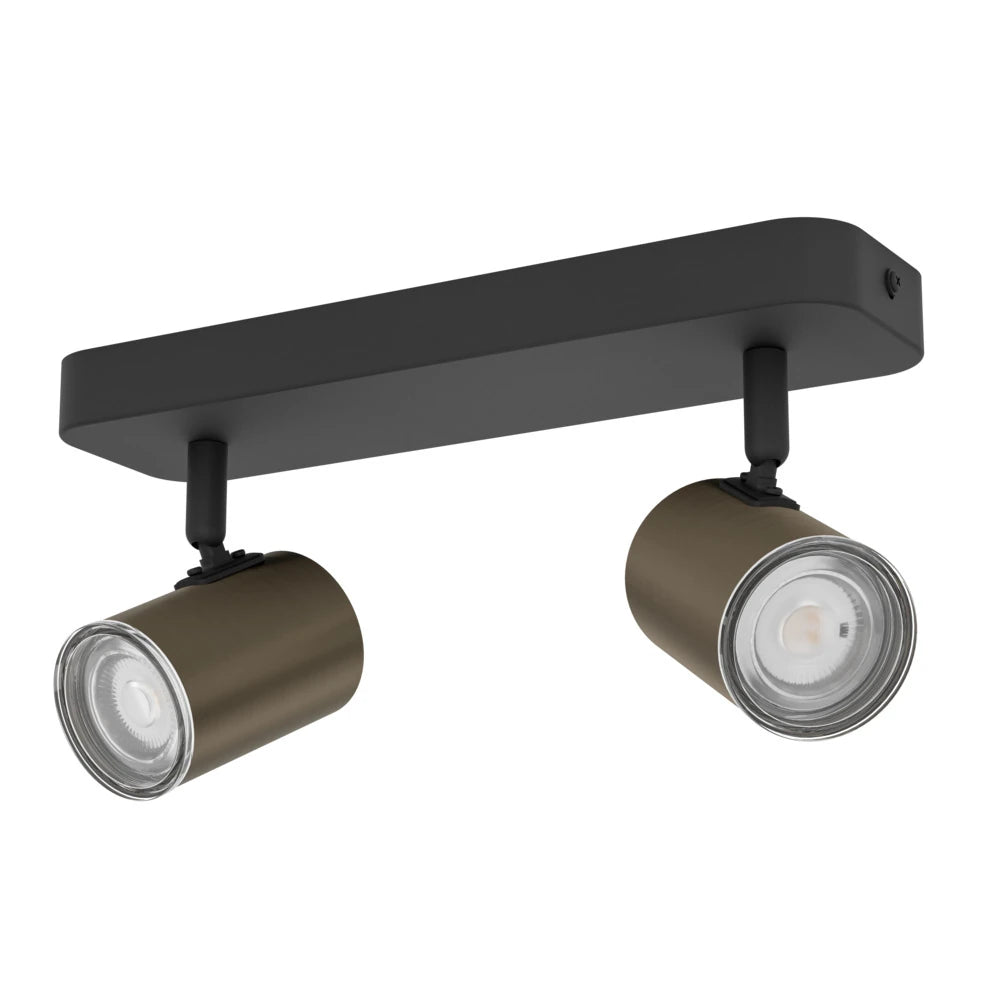 CONSUMA 1 2X5W Bronz Siyah Çelik Sıva Üstü Spot IP44