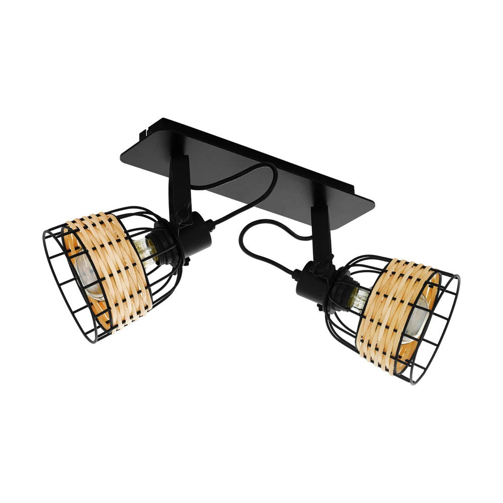 ANWICK 1 2X40W Çelik Siyah Sıva Üstü Spot