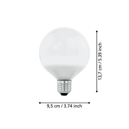 27-Led-G95 Ampul 1X8,8W Opal 3000K 1200 Lümen