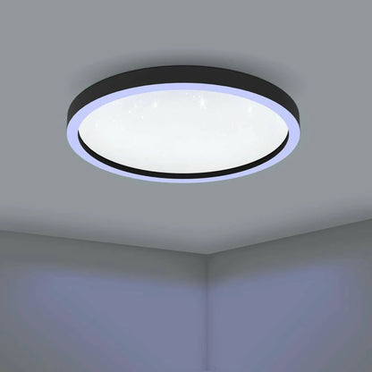 MONTEMORELOS-Z 57 Cm Çapında Alüminyum Siyah Tavan Armatürü RGB