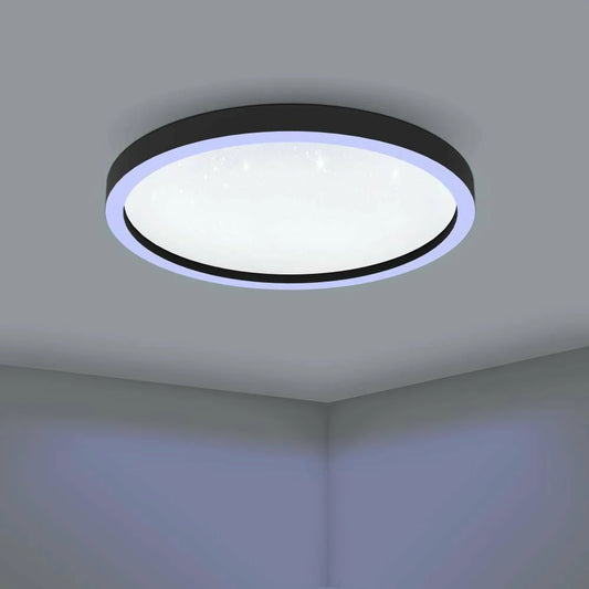 MONTEMORELOS-Z 57 Cm Çapında Alüminyum Siyah Tavan Armatürü RGB